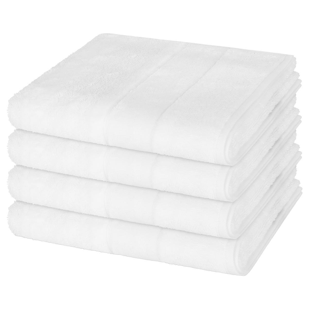 HANDTUCH Noblesse 4er-Set - Weiß, Textil (50/100cm) - Cawoe