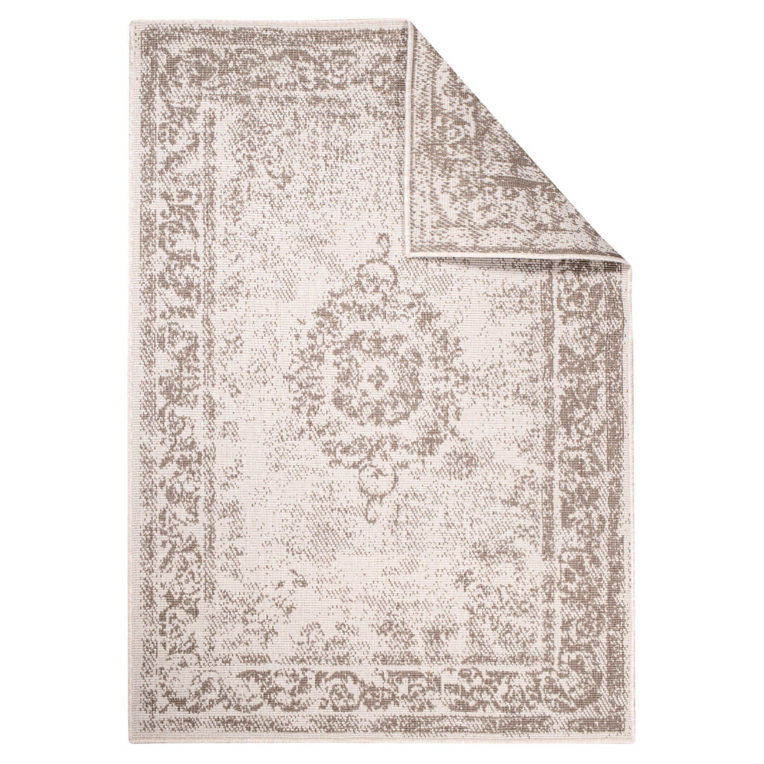 OUTDOOR-TEPPICH DuoRug 5577 Creme 120x170 cm - Beige, Textil (120/170cm) - carpet city