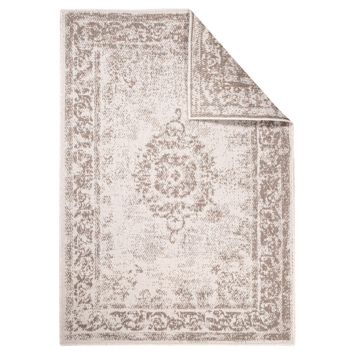 OUTDOOR-TEPPICH DuoRug 5577 Creme 120x170 cm - Beige, Textil (120/170cm) - carpet city