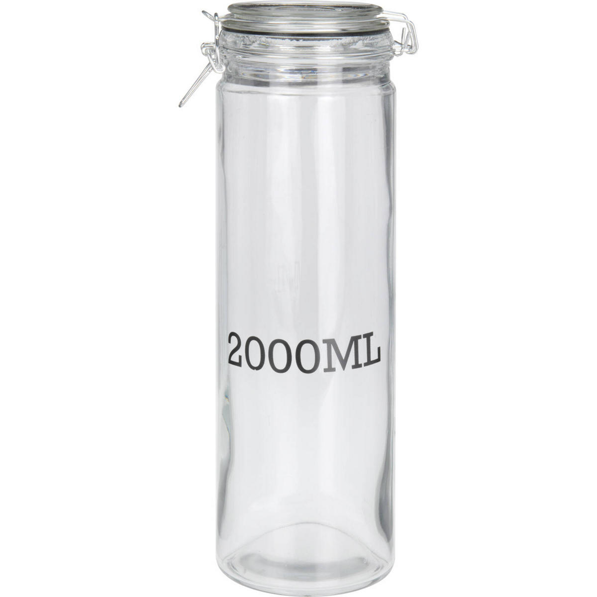 GLASBEHÄLTER mit Deckel 2000 ml - Transparent, Glas (10/34/10cm)