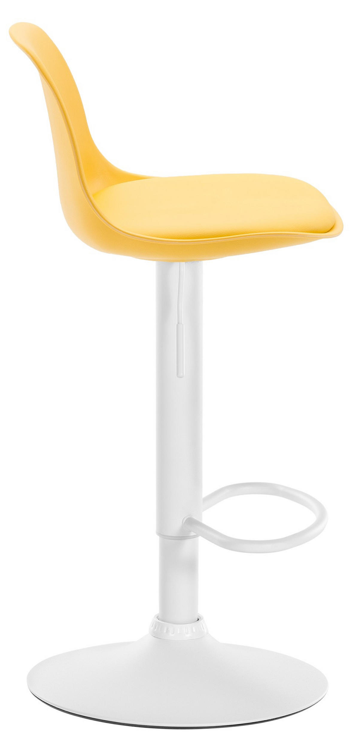 BARHOCKER Lunor Kunststoff Gelb Weiß - Gelb, Kunststoff/Metall (39/82/43cm) - DELUKE