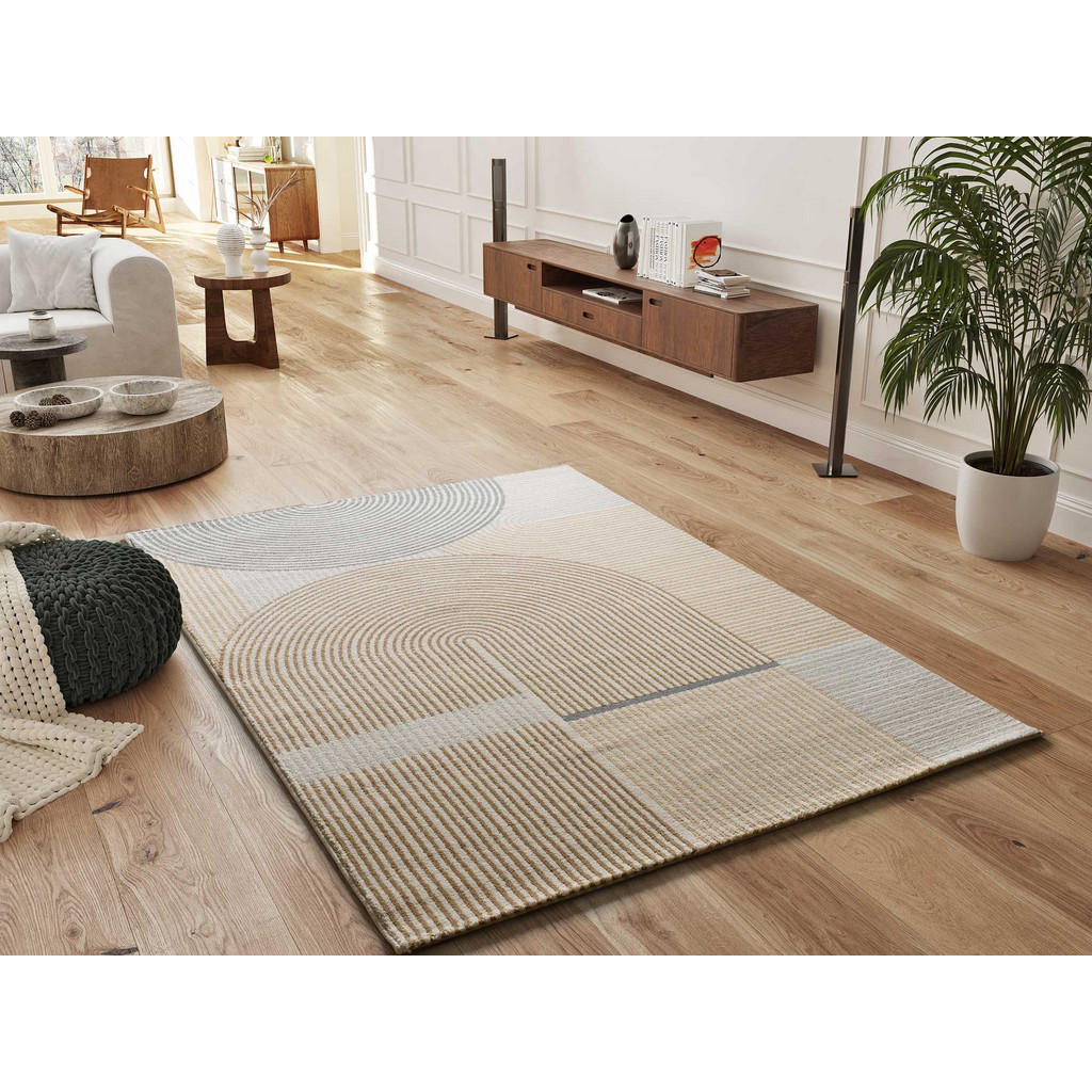 Thumbnail - Atticgo Webteppich, Beige, Textil, Kunstzeichnung, Rechteckig, 80x150 cm, Oeko-Tex® Standard 100, antistatisch, Teppiche...
