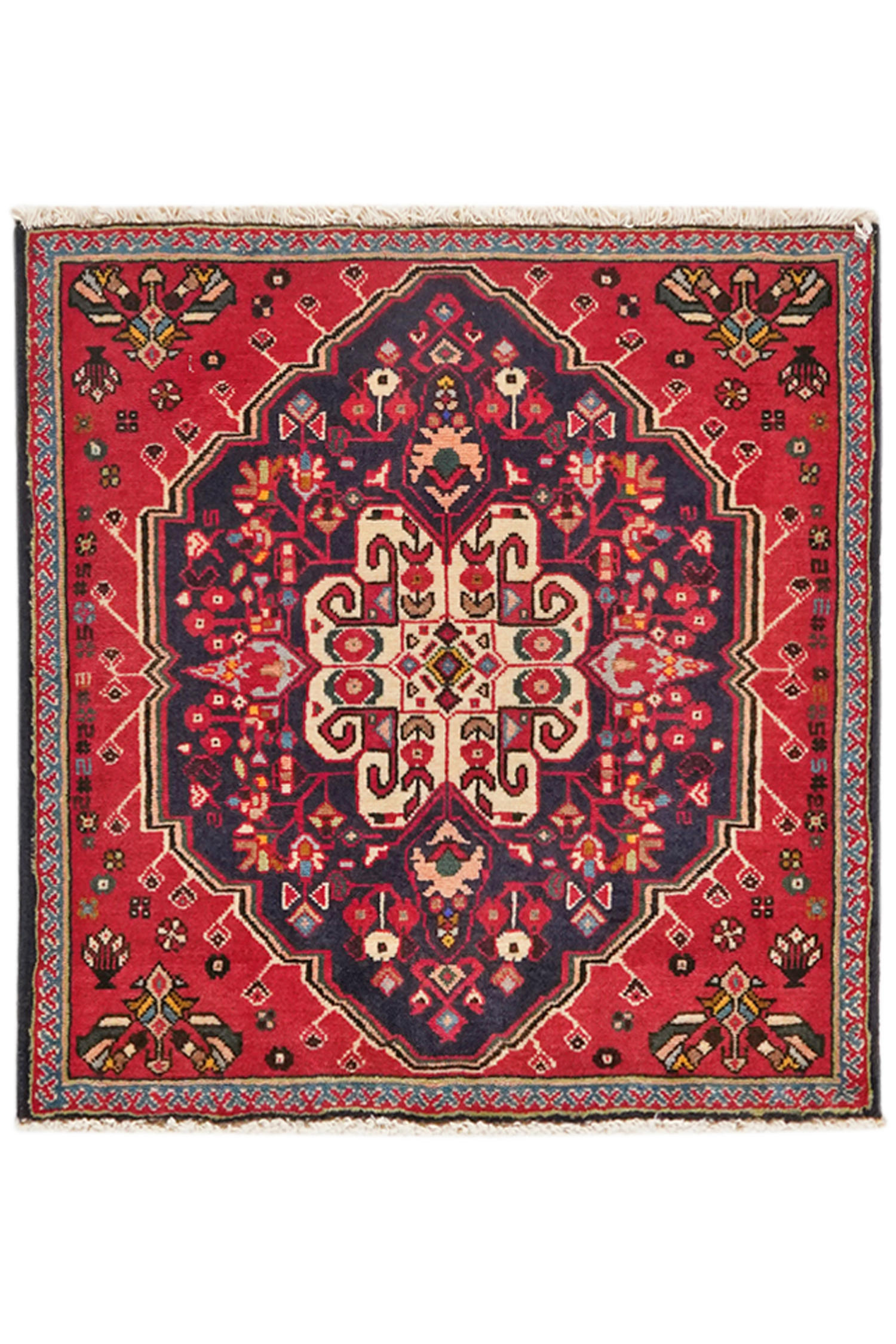TEPPICH Gashgai Rot 65/62 cm - Rot, Textil (62/65cm) - Looma