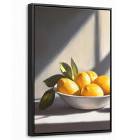 LEINWAND Bilder mit Rahmen - Zitronen - Stilleben - Gelb - 20x30 - Gelb, Textil (20/30cm) - MuchoWow