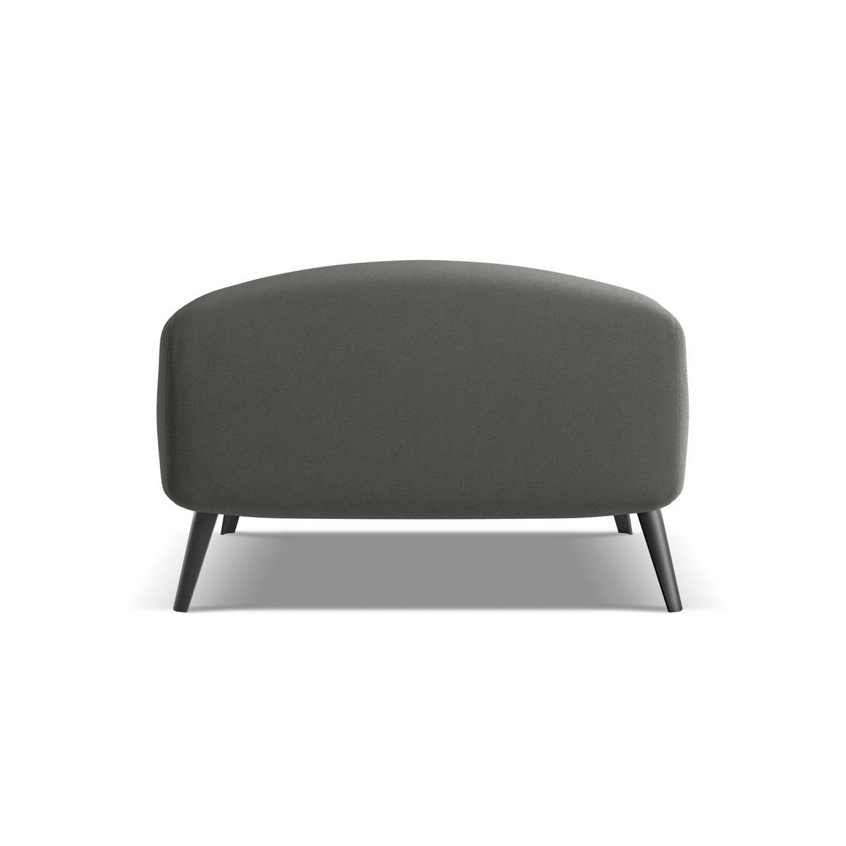 POUF Samt Stoff Grau - Dunkelgrau/Schwarz, Textil/Metall (65/44/65cm) - LaMiaSofa