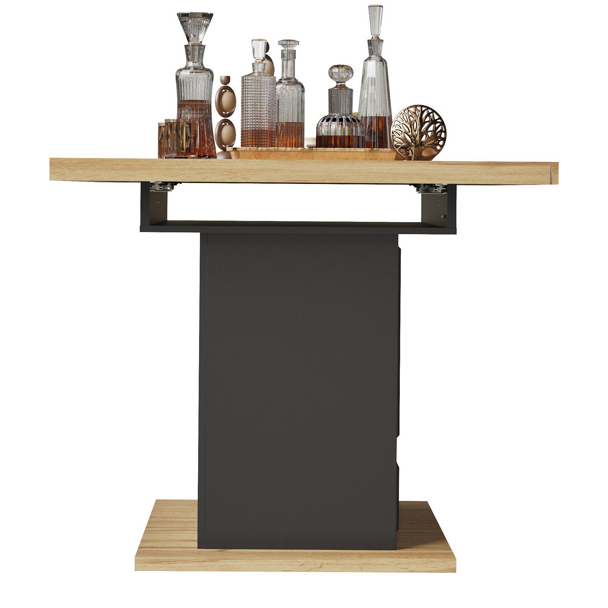 ESSTISCH ausziehbar 110-140/80/75 cm DE-39595 Holzmaserung - Naturfarben, Holzwerkstoff (80/110/75cm) - ComfortXL