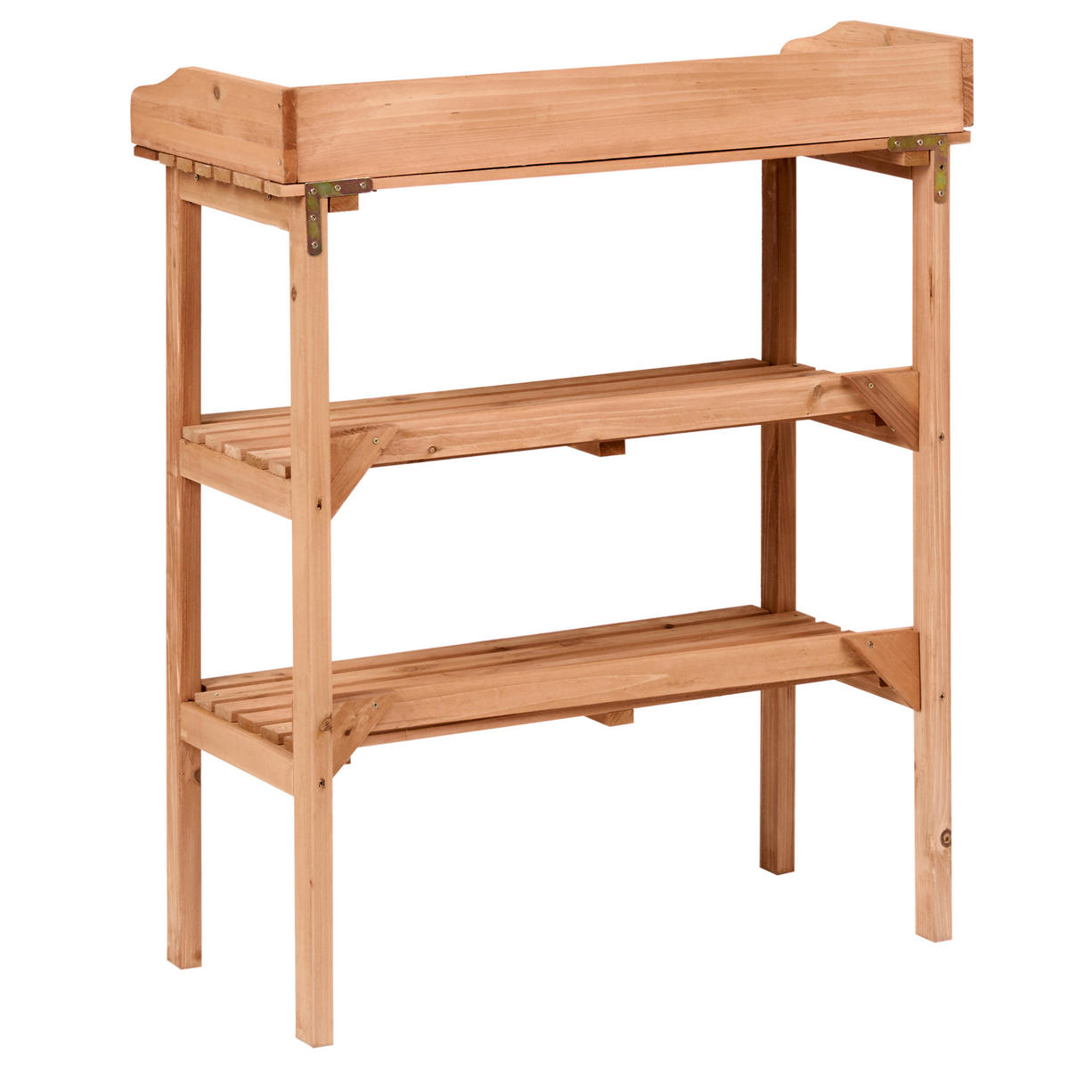 PFLANZTISCH 76/92 cm Tannenholz Hellbraun Rosazza - Hellbraun/Braun, Holz - Beliani