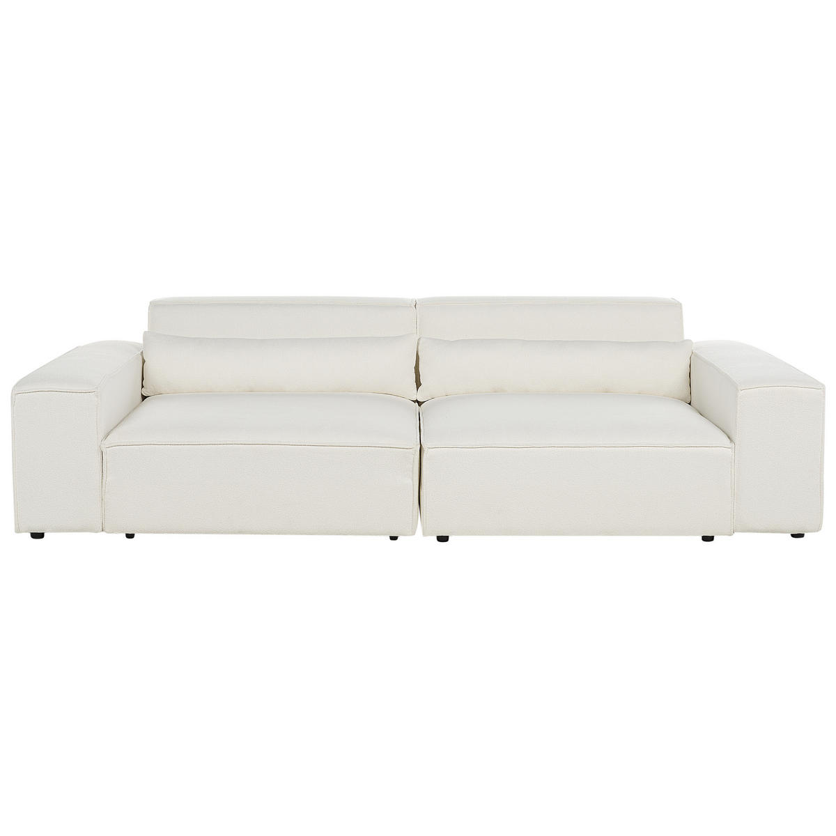 2-SITZER-SOFA Bouclé cremeweiß Hellnar - Weiß, Textil (262/70/126cm) - Beliani