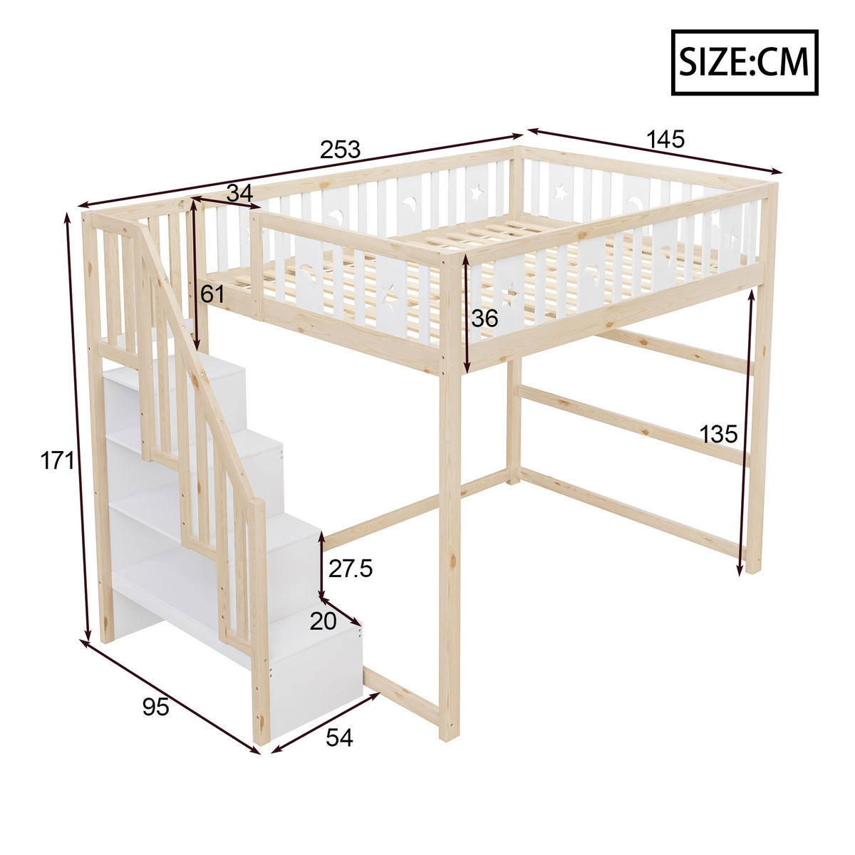 HOCHBETT 140/200 cm - Ahornfarben, Holz - Raumix