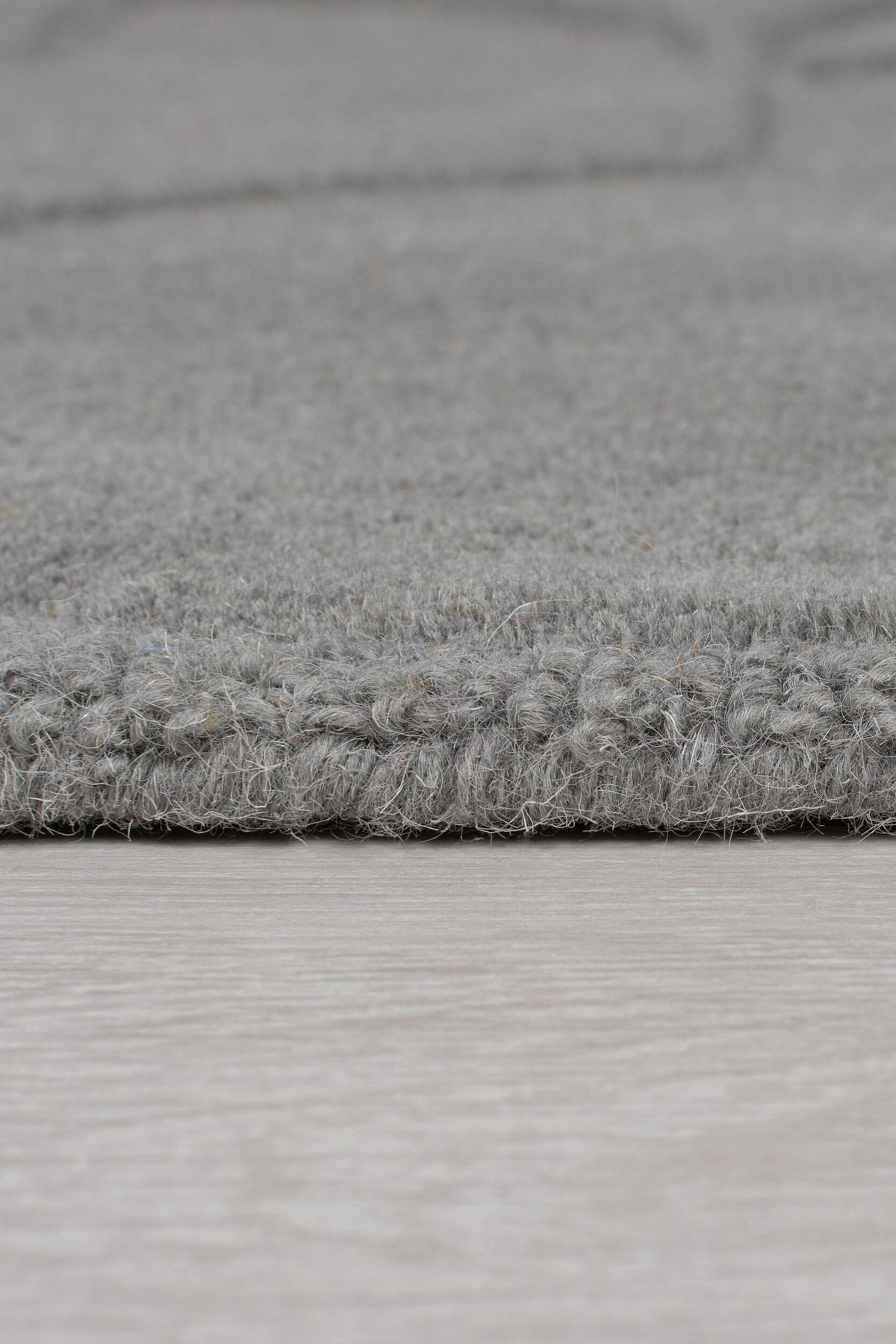 WOLLTEPPICH Geometrisches-Design, naturfarben DEBEN NOAH, Grau 160x230 cm - Grau, Textil (160/230cm) - KADIMA DESIGN