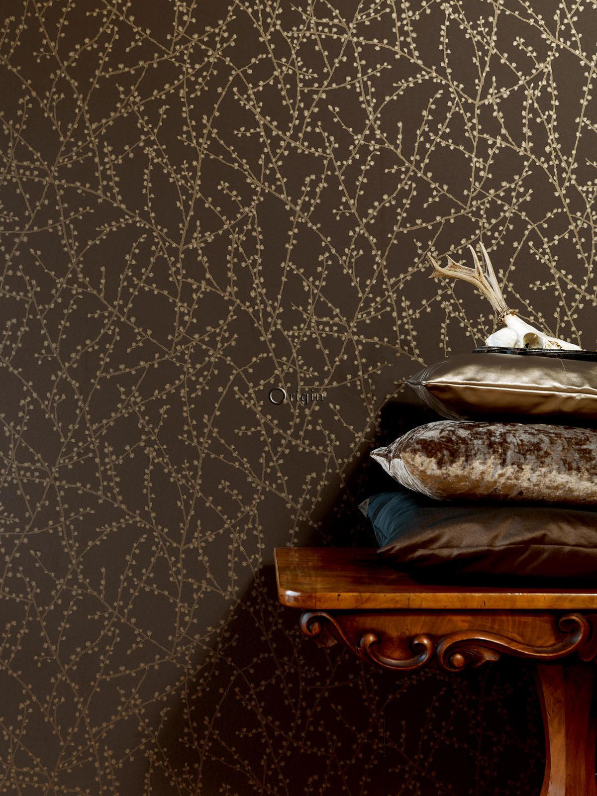 TAPETE Blütenzweige 53 cm x 10.05 m - Gelb, Papier (53/1000cm) - Origin Wallcoverings