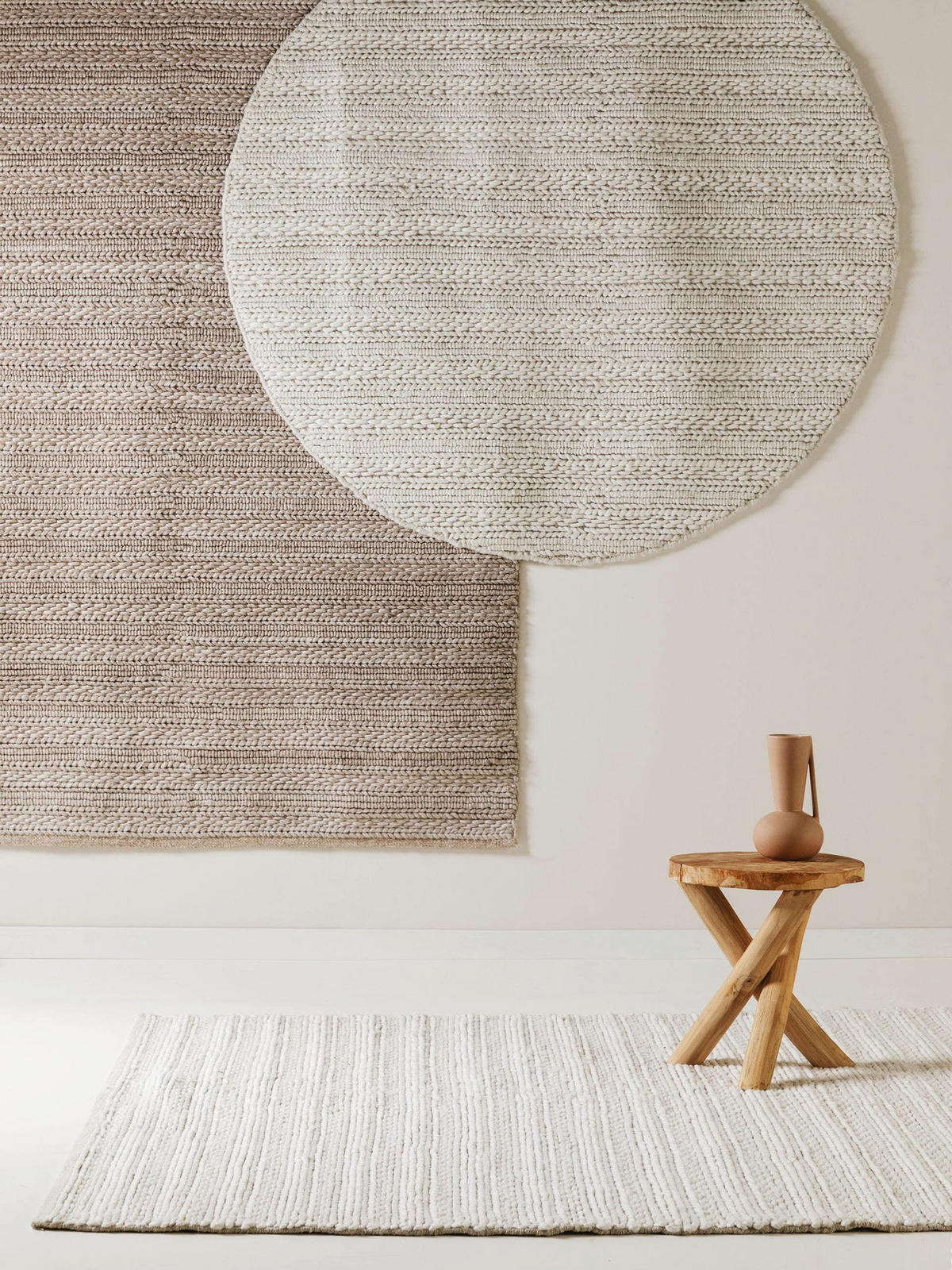 WOLLTEPPICH Dina Cream 160x230 cm - Creme, Textil (160/230cm) - benuta Pure