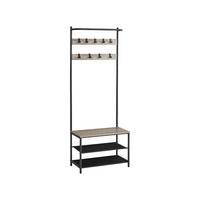 GARDEROBENSTÄNDER STOCKHOLM - Schwarz, Holzwerkstoff (64/180/32.2cm) - Hansiro