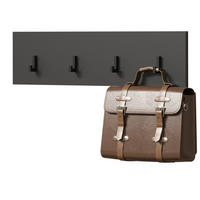 GARDEROBENLEISTE grau 80 x 20 cm, Wandgarderobe mit 4 Haken - Anthrazit/Grau, Holzwerkstoff (6/20/80cm) - Top.Furn