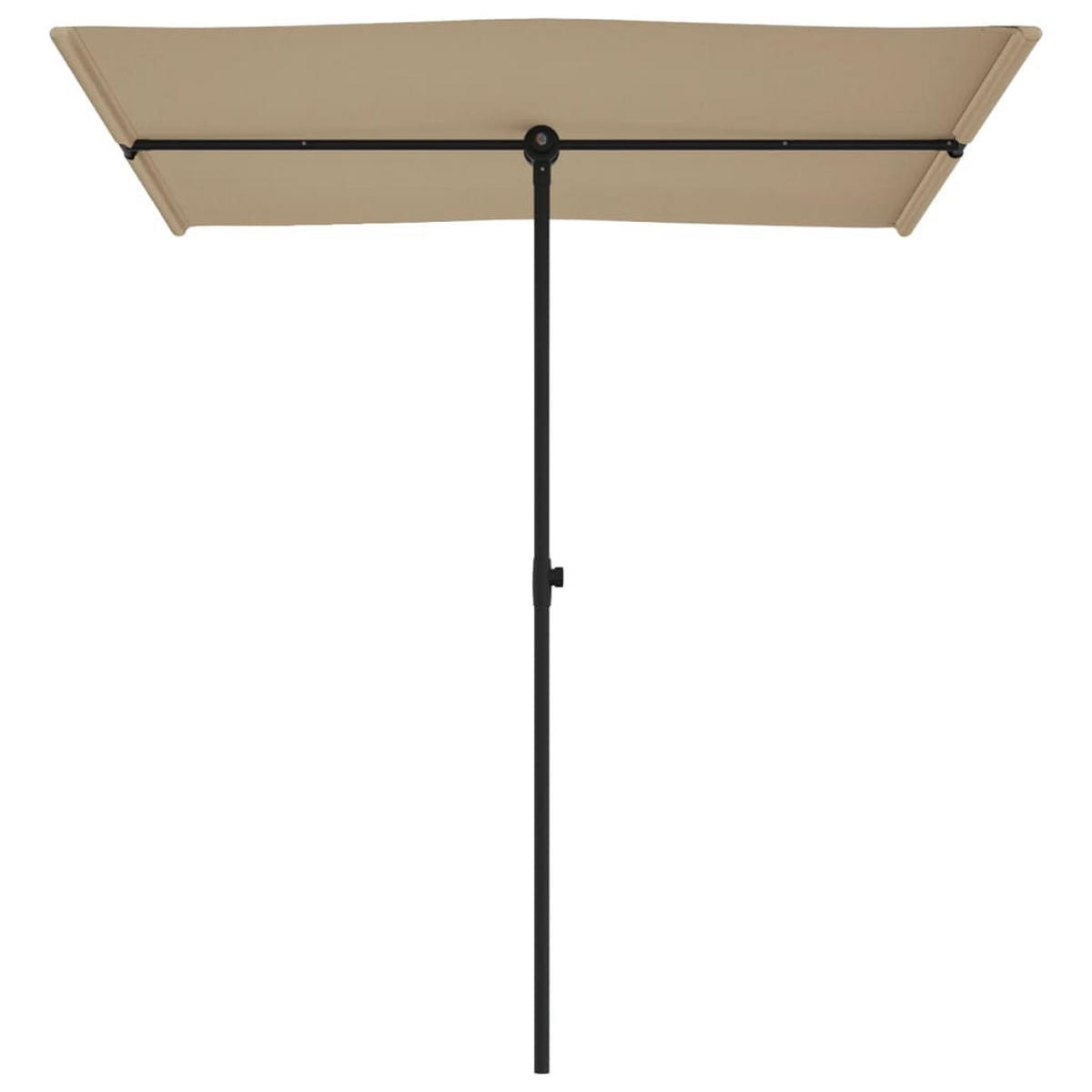 SONNENSCHIRM mit Aluminium-Mast 180x110 cm Taupe - Taupe, Textil (110/180cm) - furnicato