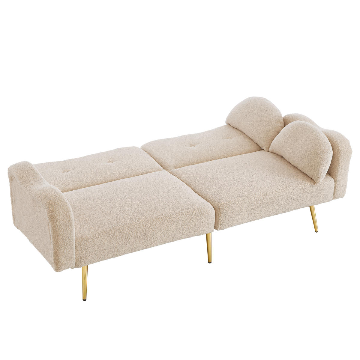 SCHLAFSOFA DE-35356 2-in-1 Beige - Beige, Holzwerkstoff (79/82/175cm) - ComfortXL