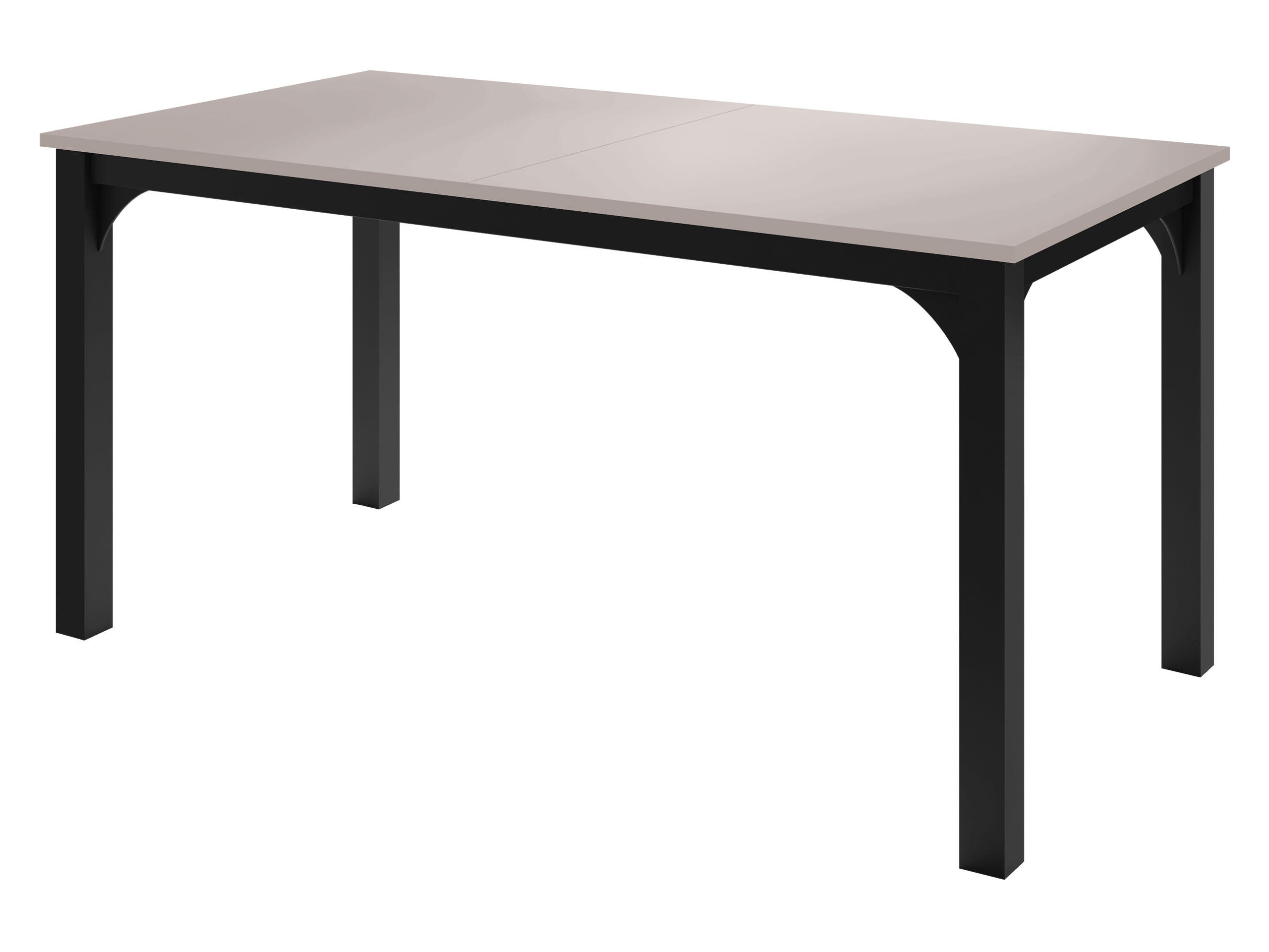 ESSTISCH Focus 160 - Kaschmir/Schwarz, Holzwerkstoff/Metall (90/160/76cm) - MIRJAN24