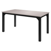 ESSTISCH Focus 160 - Kaschmir/Schwarz, Holzwerkstoff/Metall (90/160/76cm) - MIRJAN24