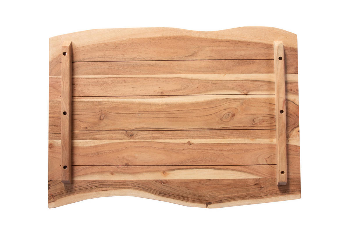 TISCHPLATTE CURT - Beige/Naturfarben, Akazienholz/Holz (60/80/3cm) - SAM