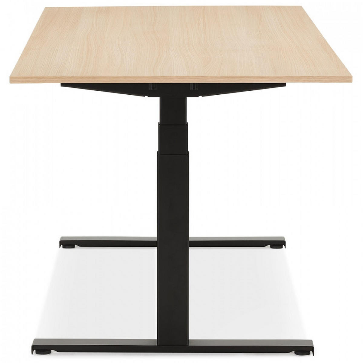 SCHREIBTISCH Beige 140x70x127 cm - Beige/Schwarz, Holz/Metall (140/70/127cm) - AlterEgo