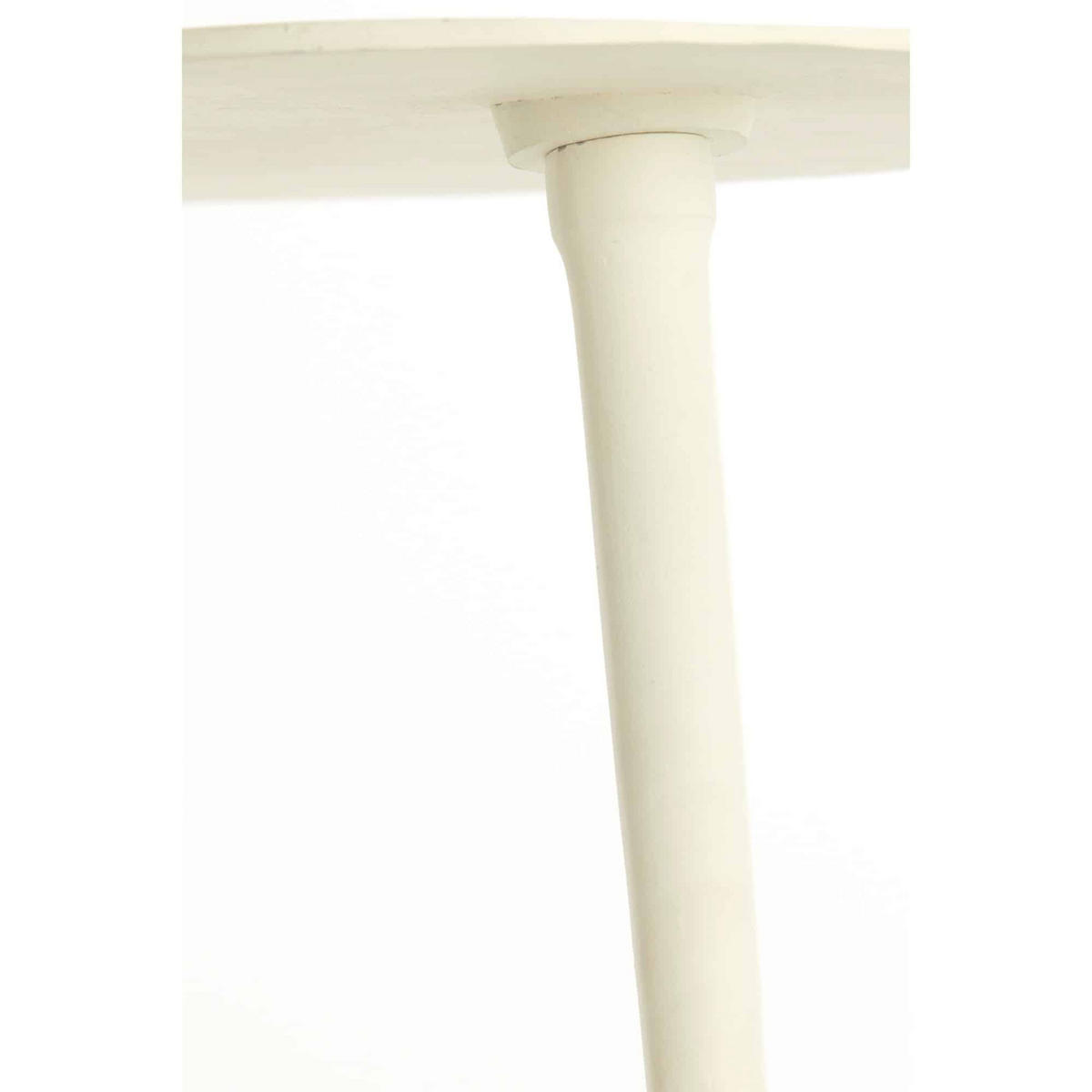 BEISTELLTISCH Linos Weiß 67/49/41 cm - Weiß, Metall (67/49/41cm) - Light & Living