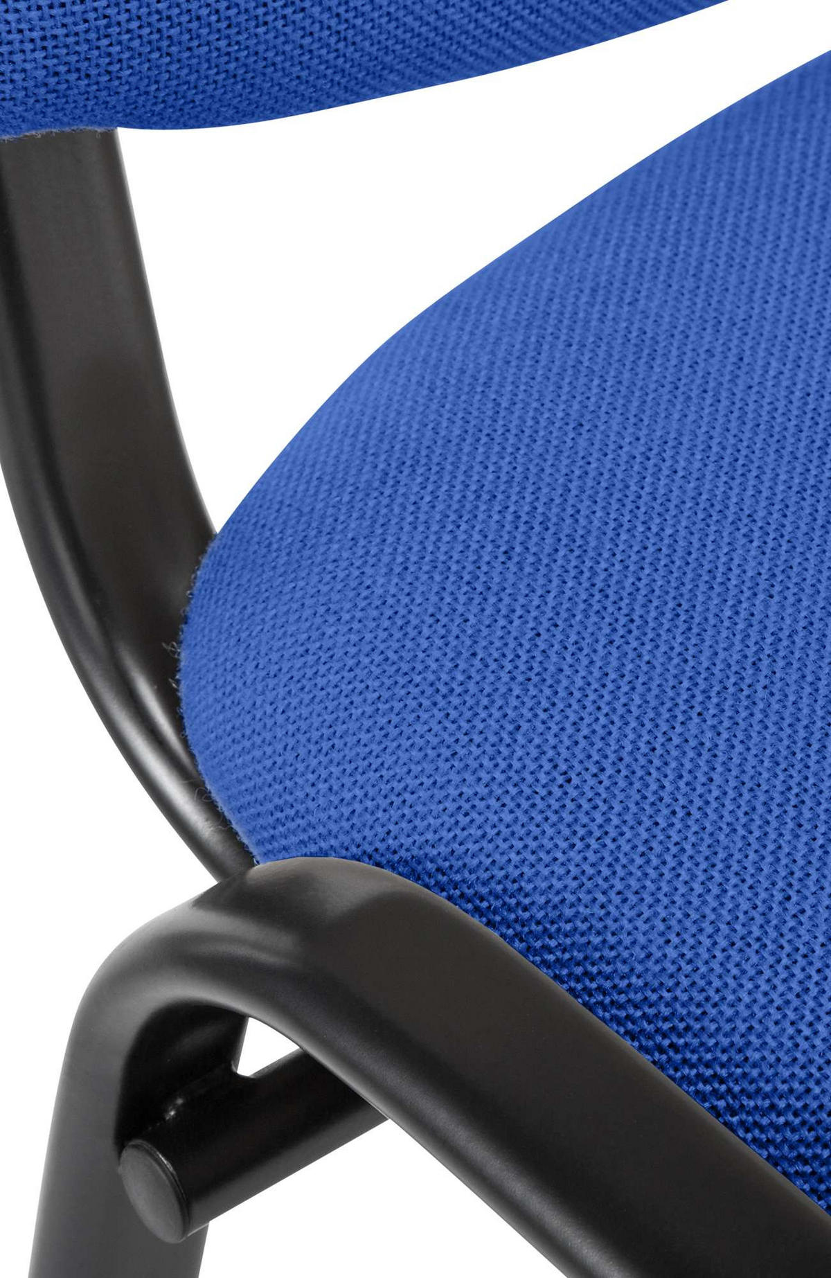 BESUCHERSTUHL Stoff blau - Blau, Textil/Metall (53/83/53cm) - CLP