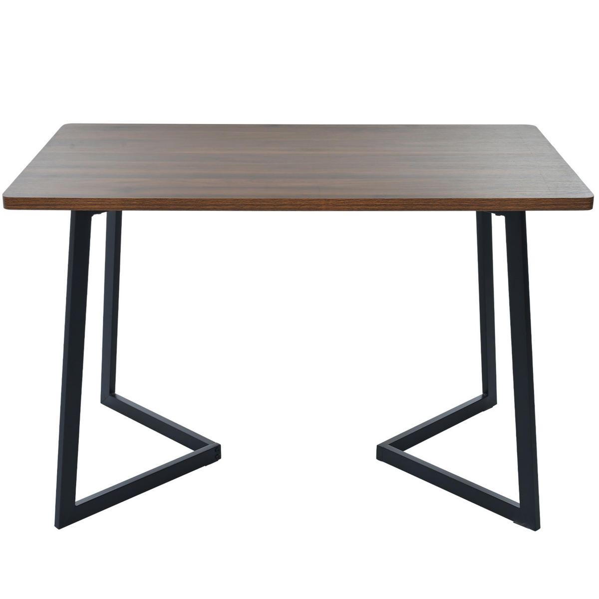 ESSTISCH 117/68/75 cm in Walnussfarben/Schwarz mit Metallgestell - Braun, Holzwerkstoff (117/68/75cm) - Flora Grace