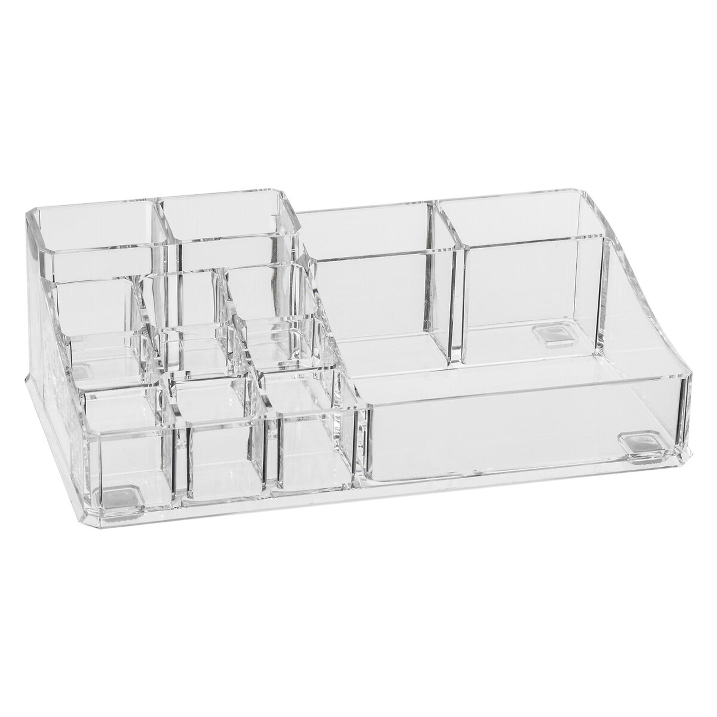 ORGANIZER Selena mit 14 Fächern, Kunststoff, Transparent, 22.3 x 12.7 cm - Transparent, Kunststoff (12.7/7/22.3cm) - 5five Simply Smart