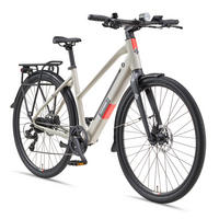 E-BIKE Urban UH210 Elektrofahrrad 28 Zoll Pedelec 417,6 Wh Hinterradmotor 7-Gang Kettenschaltung, leicht - Grau, Metall (111cm) - Telefunken