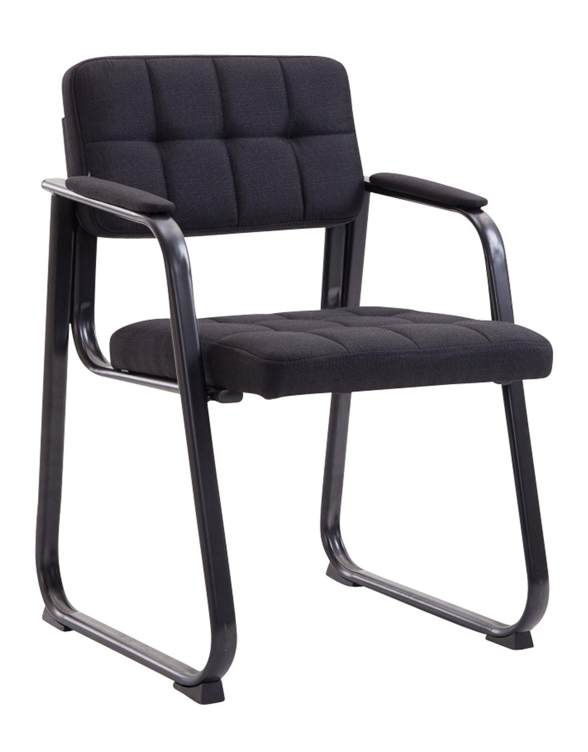 ARMLEHNENSTUHL Stoff schwarz - Schwarz, Textil/Metall (59/84/58cm) - CLP