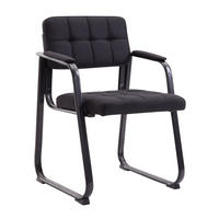 ARMLEHNENSTUHL Stoff schwarz - Schwarz, Textil/Metall (59/84/58cm) - CLP