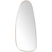 WANDSPIEGEL Metall gold oval 39/95 cm Cergy - Goldfarben, Metall (39/95/3cm) - Beliani