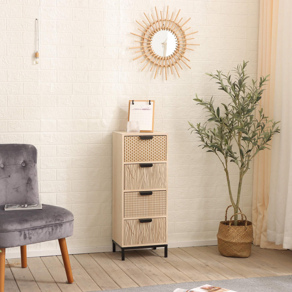 Thumbnail - Mobili Rebecca Kommode, Braun, Holzwerkstoff, 25x76x30 cm, Wohnzimmer, Kommoden & Sideboards, Kommoden