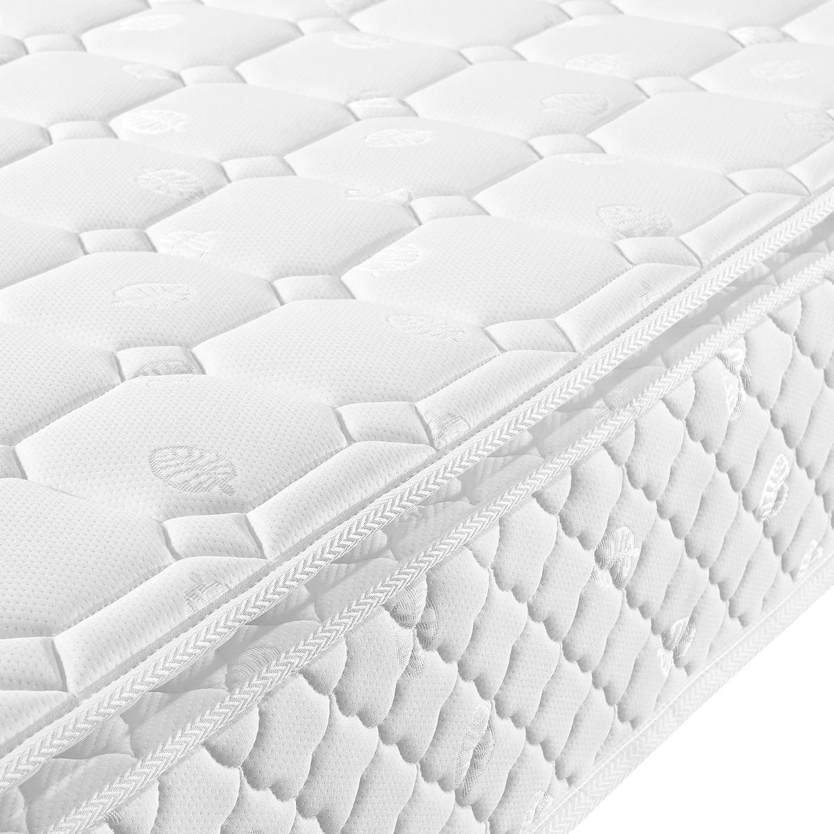 TASCHENFEDERKERNMATRATZE 90x200x25cm H3，Weiß - Weiß, Textil (90/200cm)