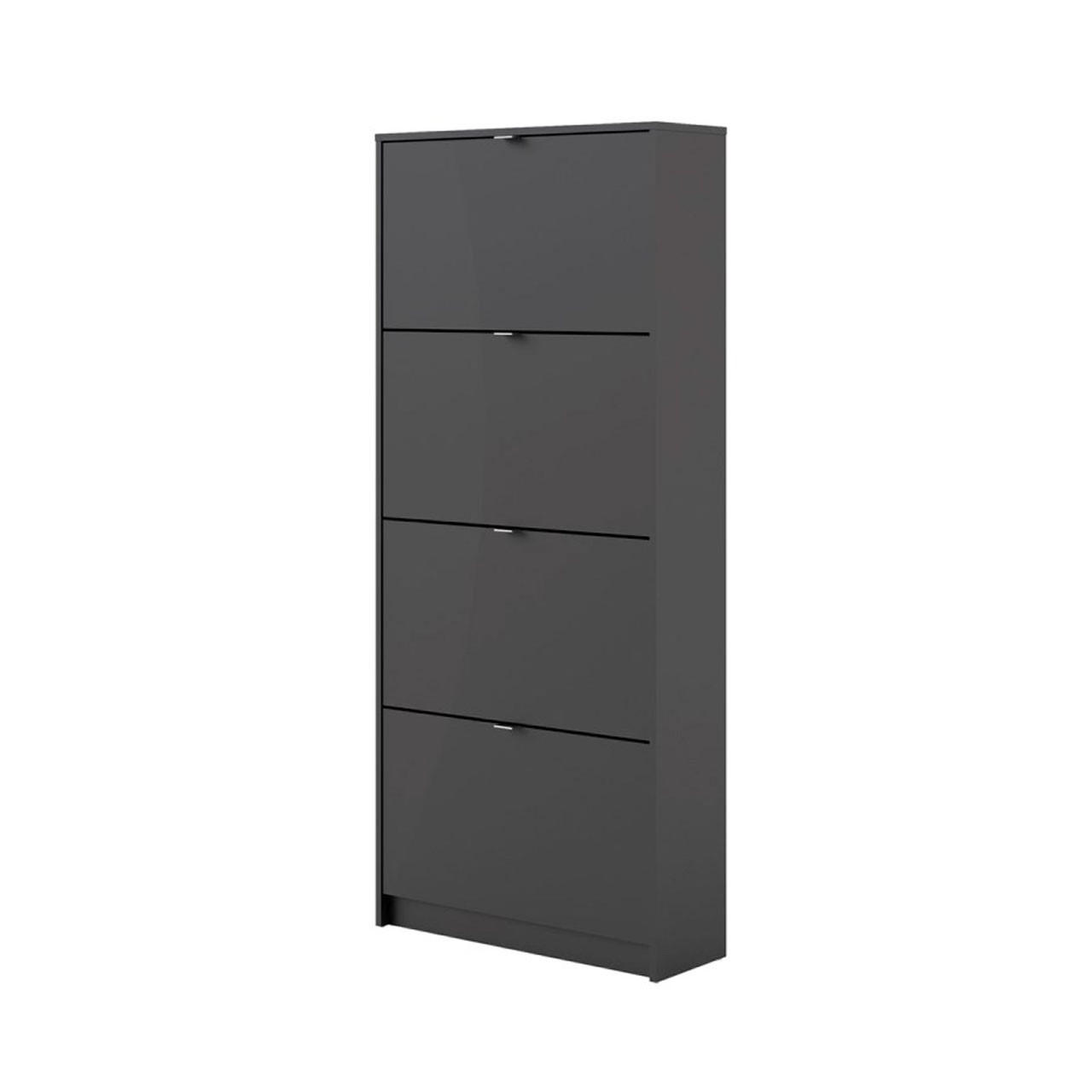 SCHUHKIPPER schwarz - Schwarz, Holzwerkstoff (70/162/24cm) - ebuy24