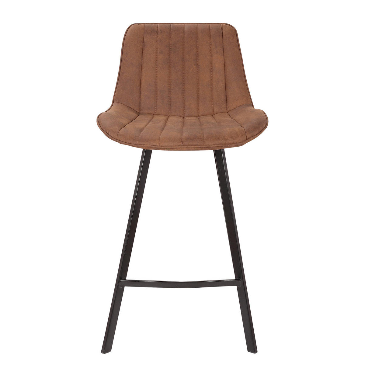 BARSTUHL - Metall, 2er-Set - Braun, Textil (51/95/52cm) - home24