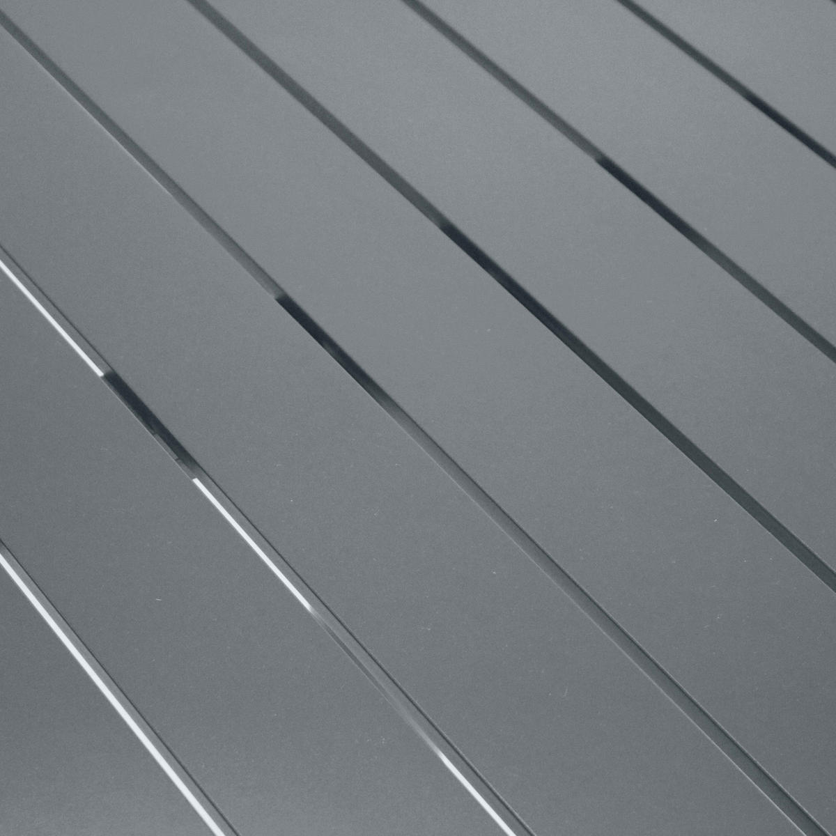 TISCHPLATTE, Grau - Grau, Metall (70/70/3cm) - Oviala