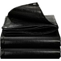 GEWEBEPLANE 150 g/m² Wasserdicht Reißfest 2 x 2.5 m Schwarz - Schwarz, Kunststoff (250/10/200cm)