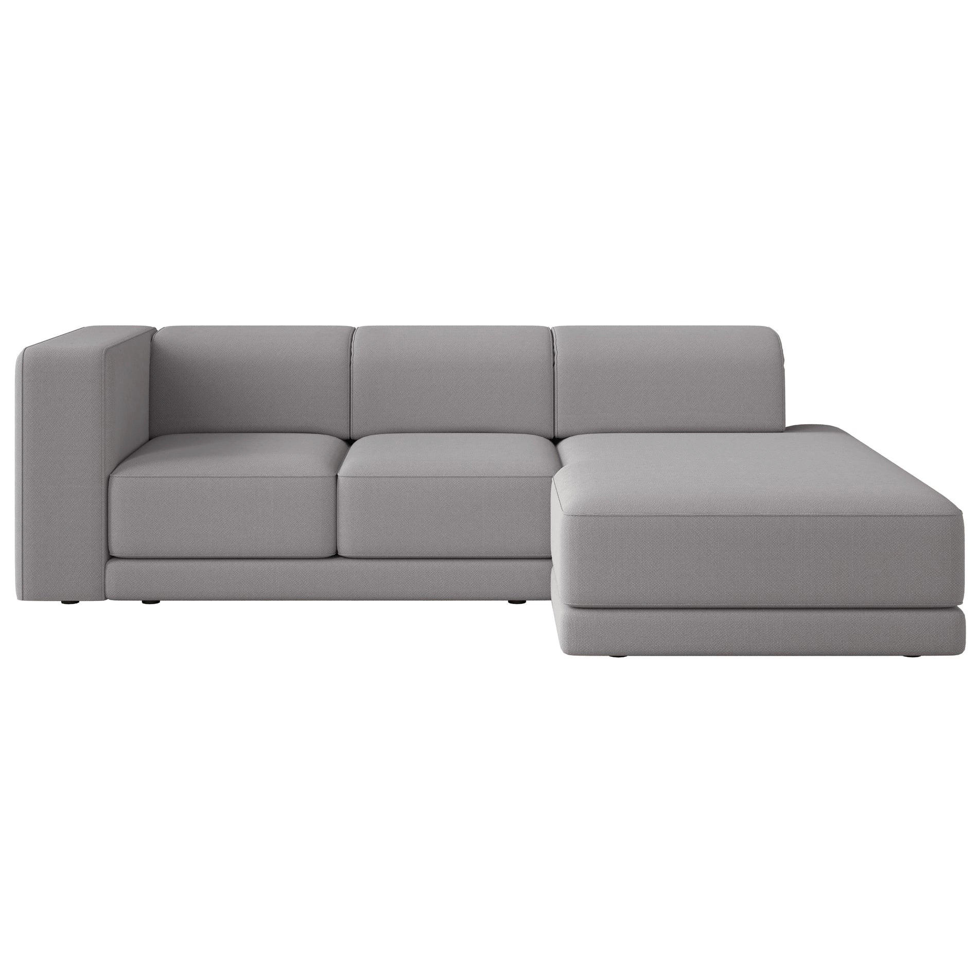 ECKSOFA Novals L-Form, 4-Sitzer, rechts 278 cm - Schwarz/Grau, Holz/Kunststoff (168/278cm) - Selsey
