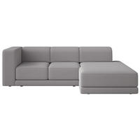 ECKSOFA Novals L-Form, 4-Sitzer, rechts 278 cm - Schwarz/Grau, Holz/Kunststoff (168/278cm) - Selsey