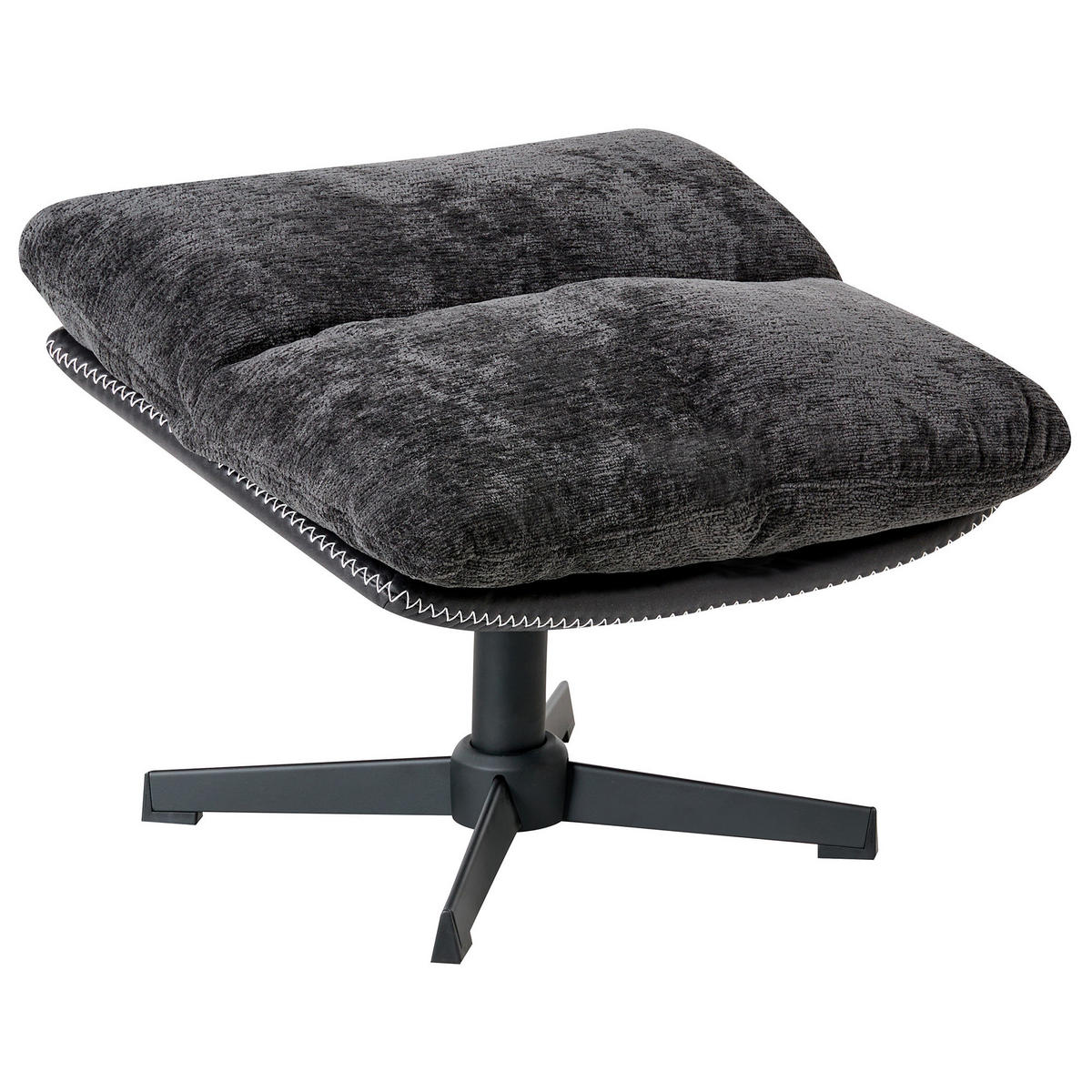DREHSESSEL Schwarz Tovik - Schwarz, Textil (82/89/55cm) - Beliani