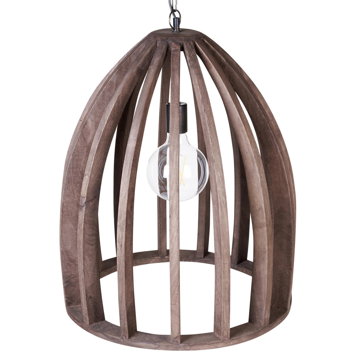 HÄNGELEUCHTE Manair 45/45/165 cm - Dunkelbraun, Holz (45/45/165cm) - Beliani