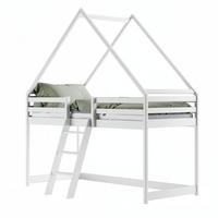 HAUSBETT in 80x180 cm mit Matratze in weiß - Weiß, Holz (80/180cm) - Kids Collective