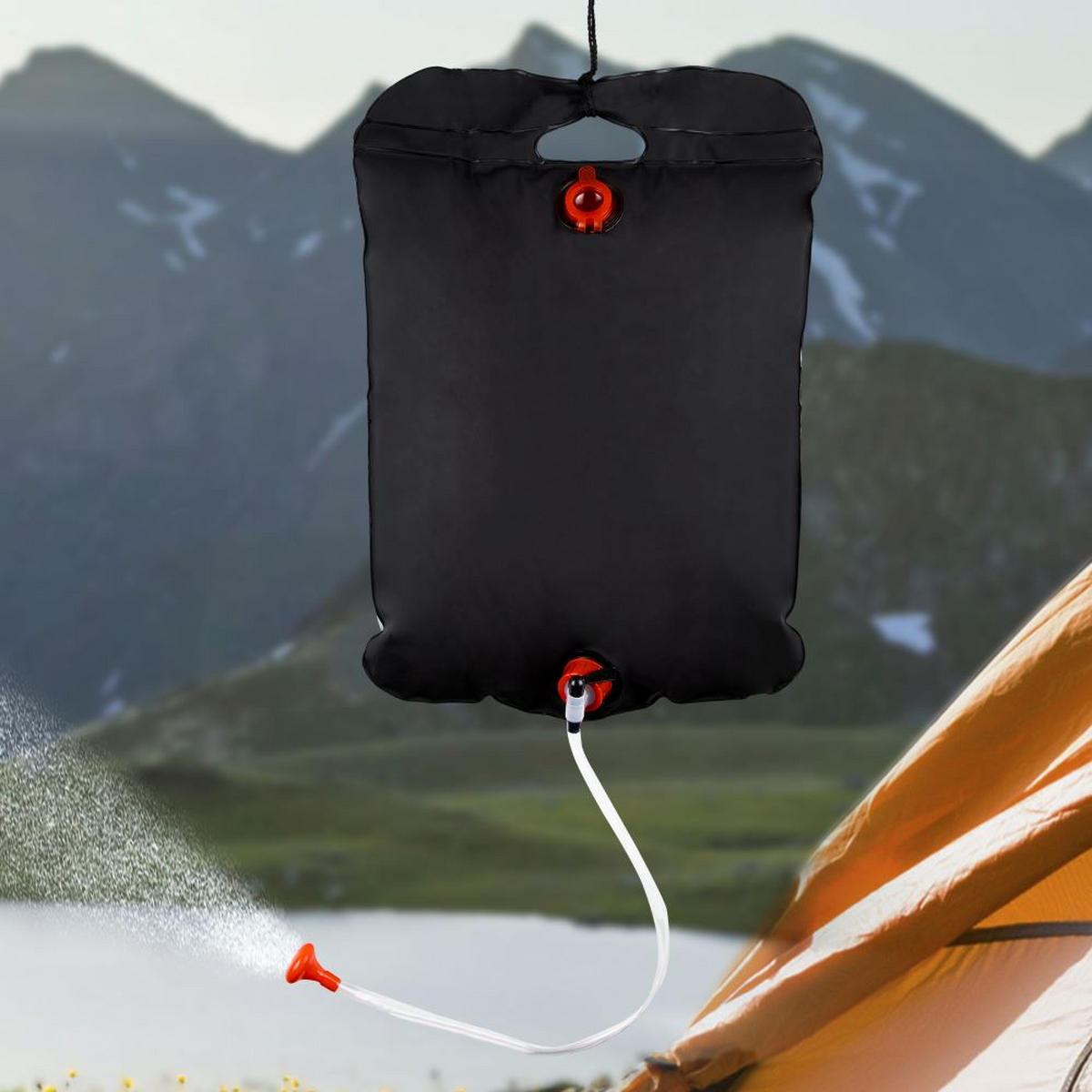 CAMPING Dusche, Maße: 60 x 42 cm Fassungsvolumen: ca. 20 Liter - Transparent, Kunststoff (42/60cm) - Haushalt International