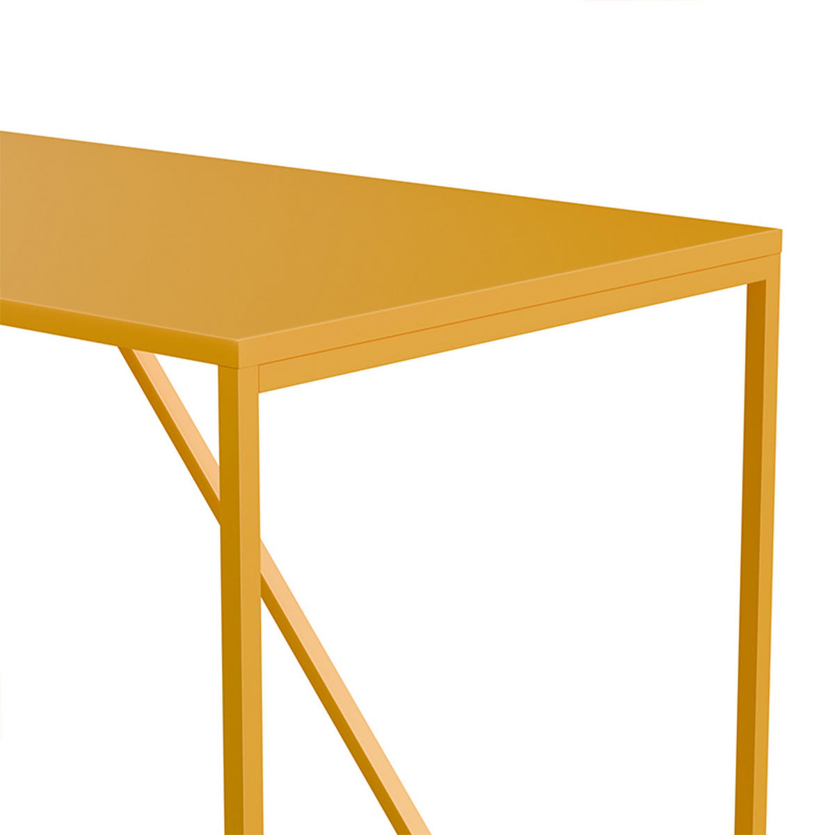 ESSTISCH, Gelb - Gelb, Metall (120/80/78cm) - Oviala