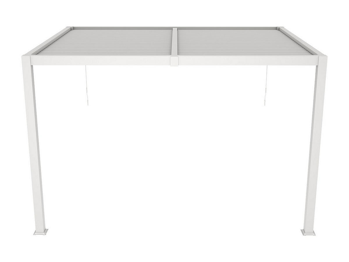 ANLEHNENDE Pergola - 400 cmcm x 300 cmcm - Metall, Metall - Weiß - SERADO - Weiß, Metall (400/250/300cm) - Vente-Unique
