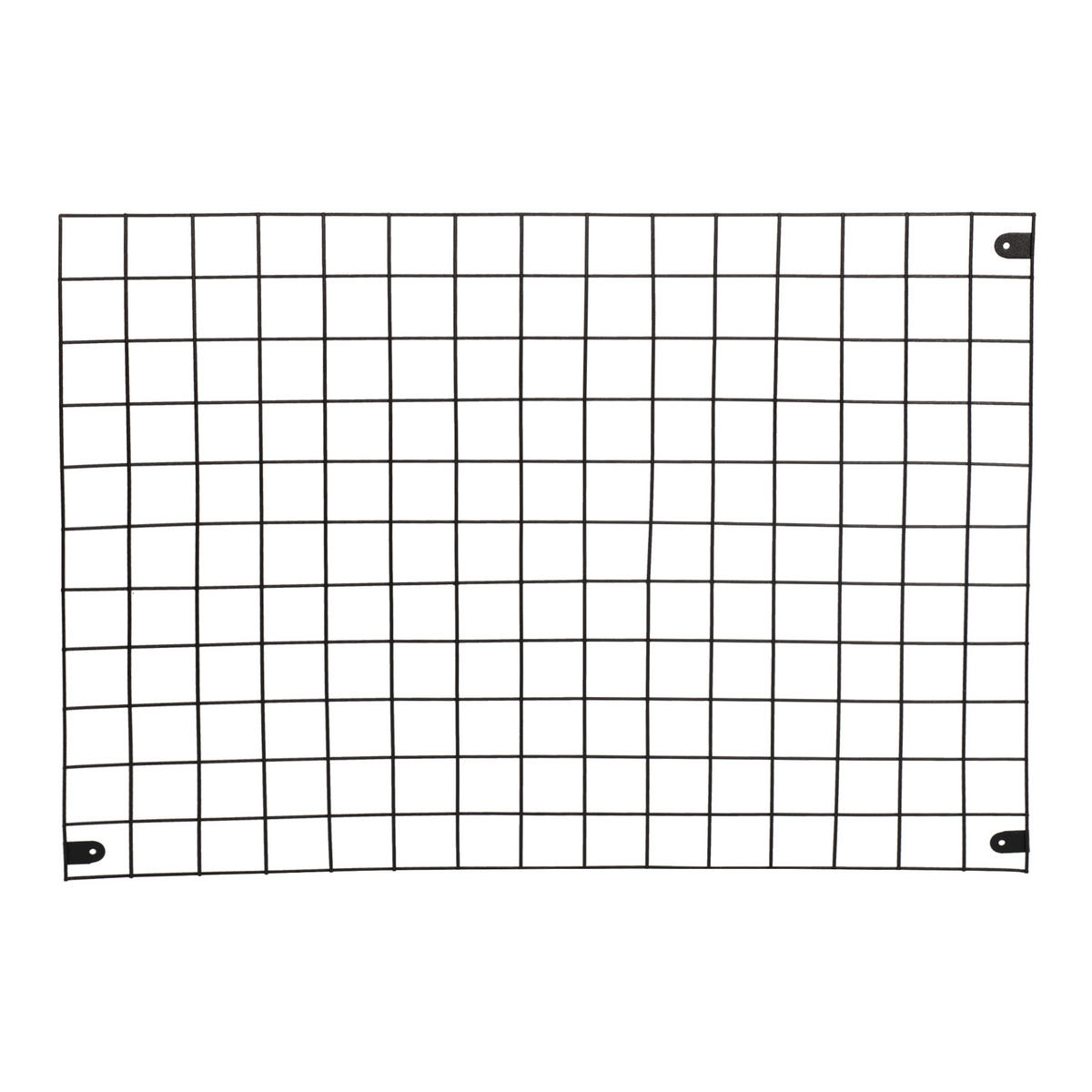 STĚNOVÁ MŘÍŽKA Sæby - černá, kov (75/0.5/55cm) - [en.casa]