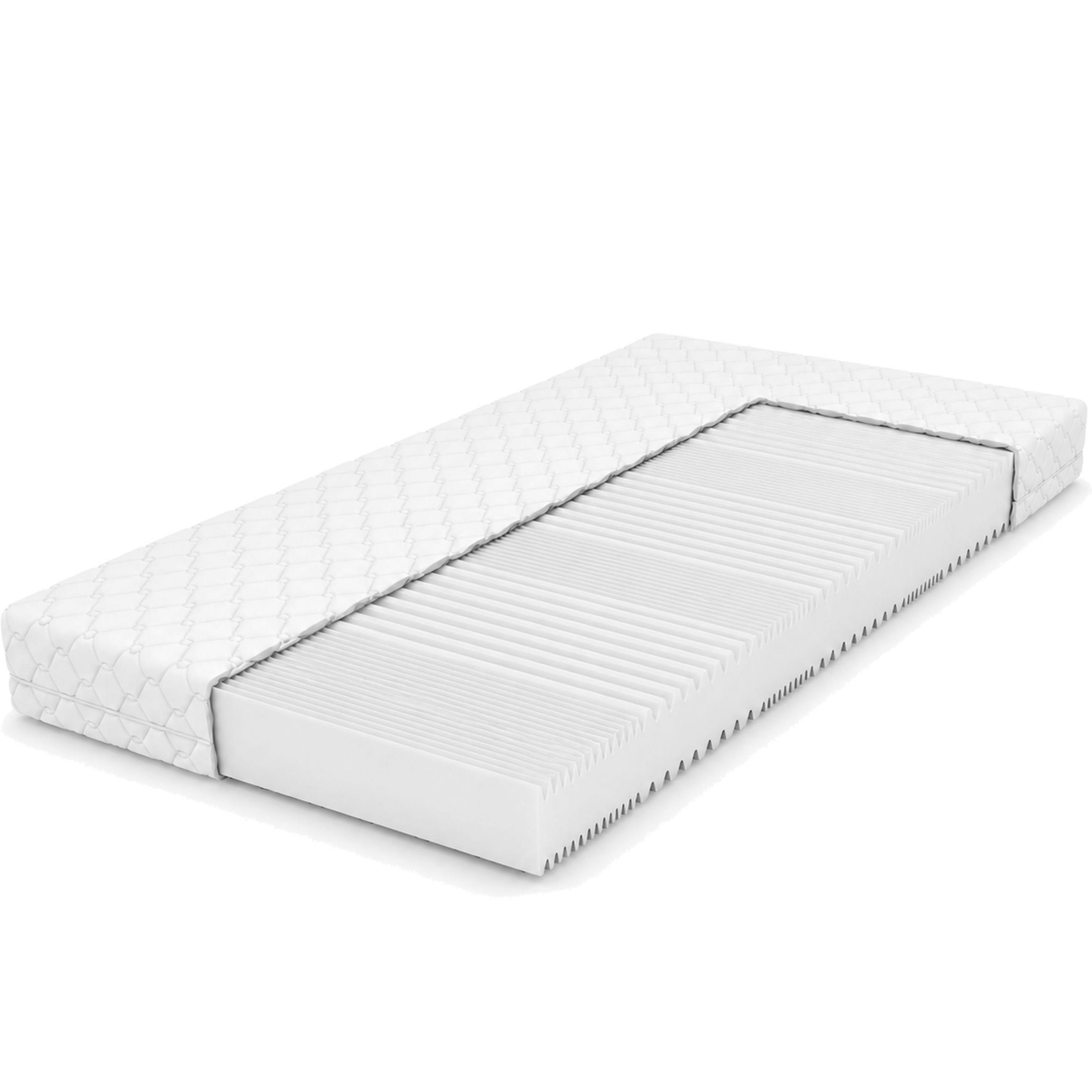 KOMFORTSCHAUMMATRATZE Wellness Star 90x200 cm mittel Höhe ca. 13 cm - Weiß, Textil (90/200cm) - Schlafschatz