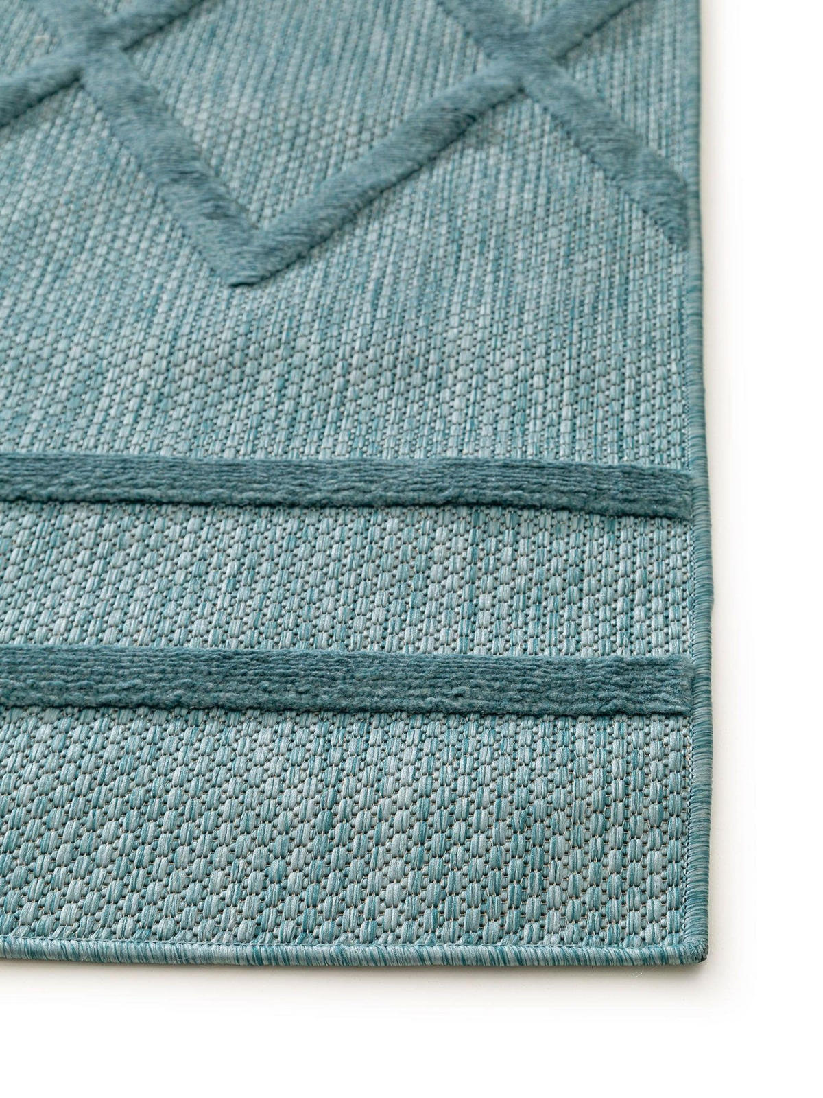 OUTDOORTEPPICH Bonte Türkis 200x290 cm - Türkis, Kunststoff (200/1cm) - KUNSTLOFT