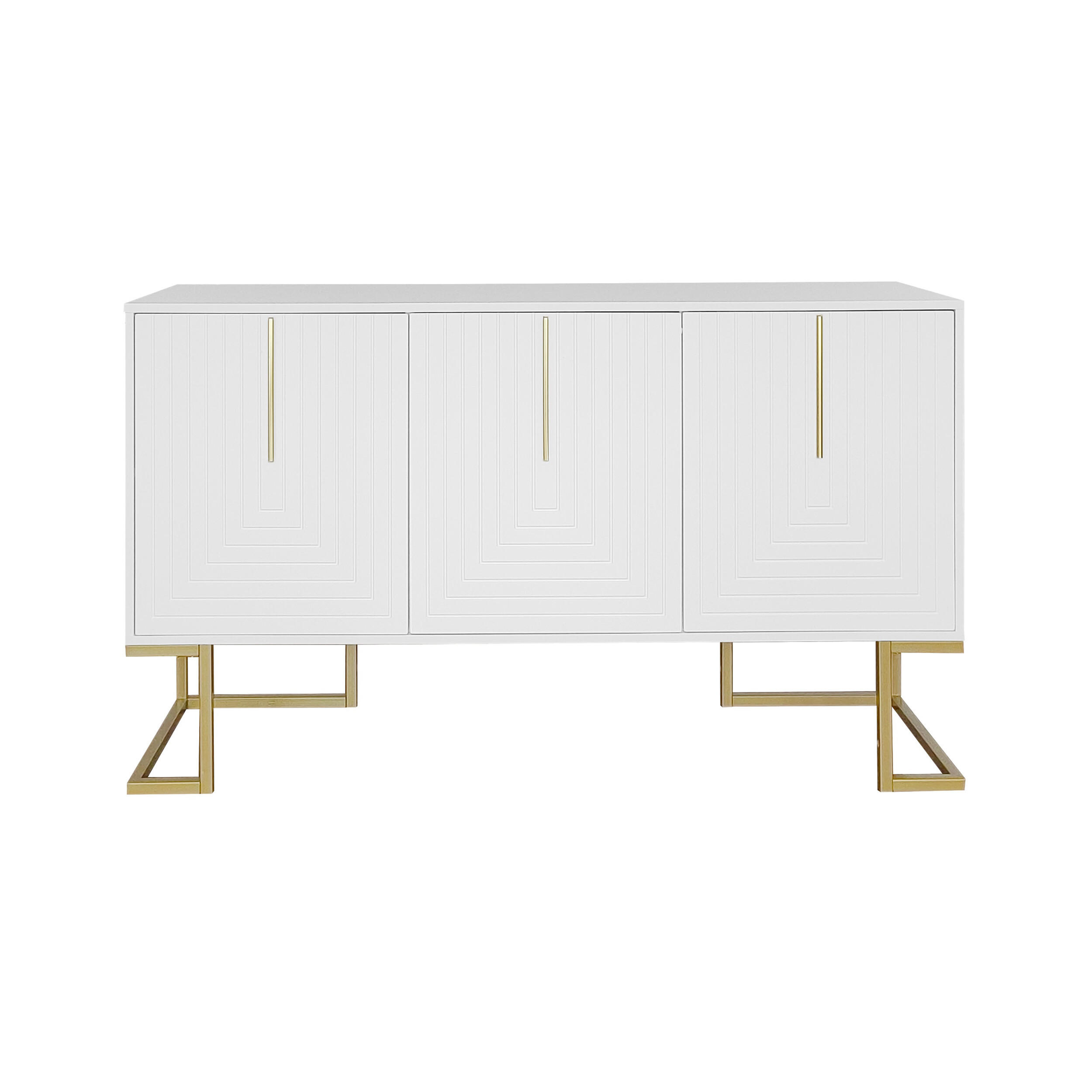 SIDEBOARD Weiß 138/40/80,5CM - Weiß, Holzwerkstoff/Metall (40/80.5/138cm) - Urban Meuble